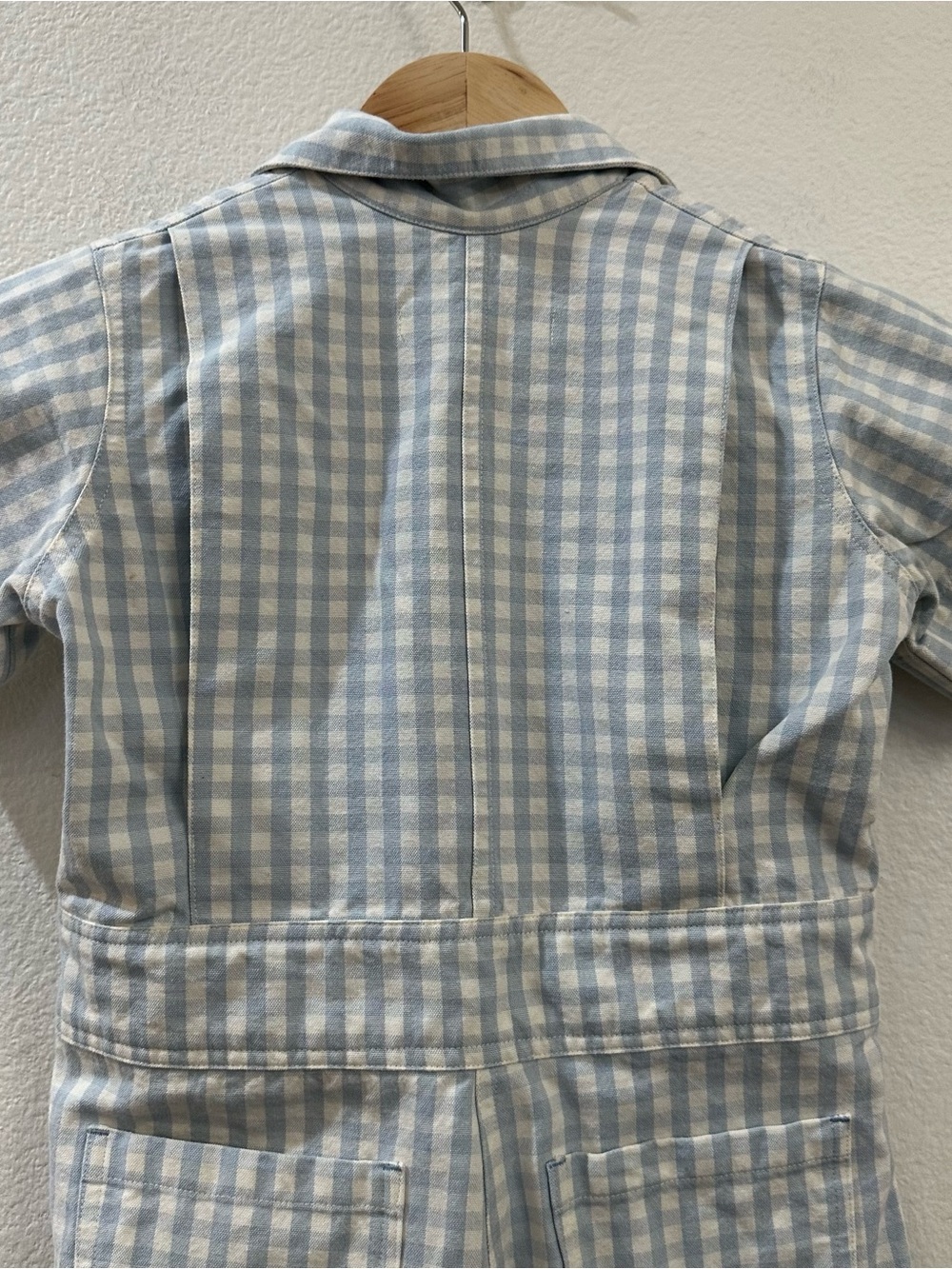 Christy Dawn Kids Light Blue Gingham Romper Jumpsuit Size 2T - Picture 6 of 9